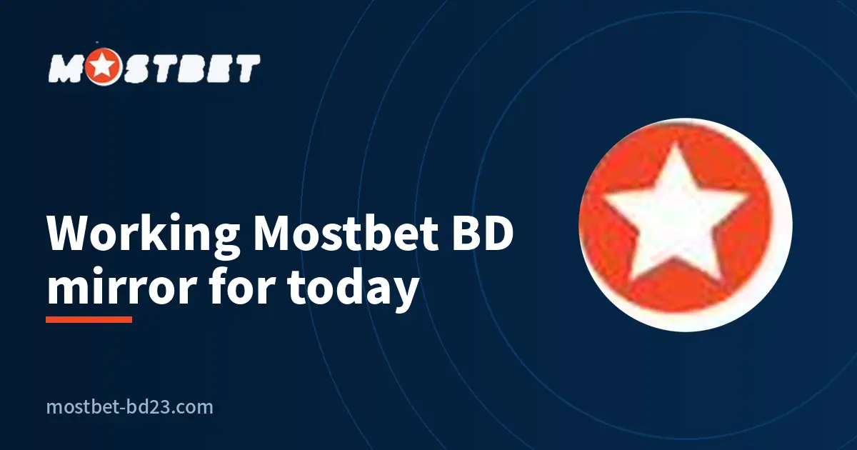 Working Mostbet BD mirror link illustration with the Mostbet logo